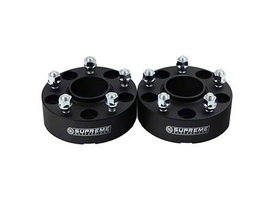 Supreme Suspensions 1.50-Inch Pro Billet Wheel Spacers; Black; Set of Two (20-25 Jeep Gladiator JT)