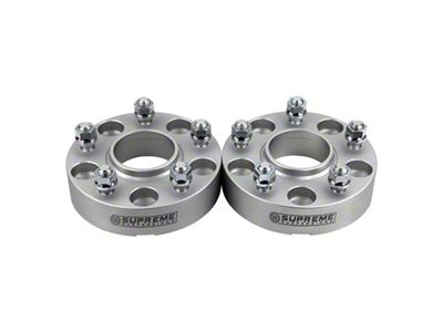 Supreme Suspensions 2-Inch Pro Billet Hub Centric Wheel Spacers; Silver; Set of Two (20-25 Jeep Gladiator JT)