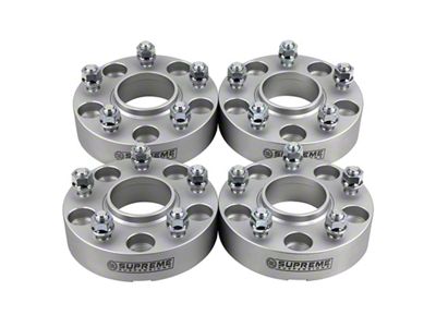 Supreme Suspensions 2-Inch Pro Billet Hub Centric Wheel Spacers; Silver; Set of Four (20-25 Jeep Gladiator JT)