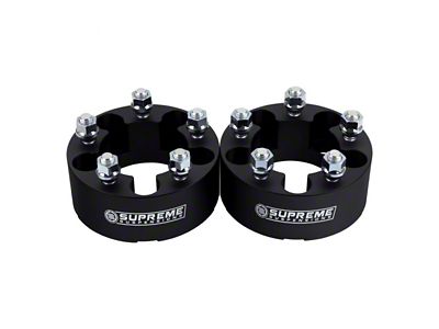 Supreme Suspensions 1-Inch Pro Billet Wheel Spacers; Black; Set of Two (93-98 Jeep Grand Cherokee ZJ)