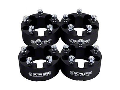 Supreme Suspensions 2-Inch Pro Billet Wheel Spacers; Black; Set of Four (93-98 Jeep Grand Cherokee ZJ)