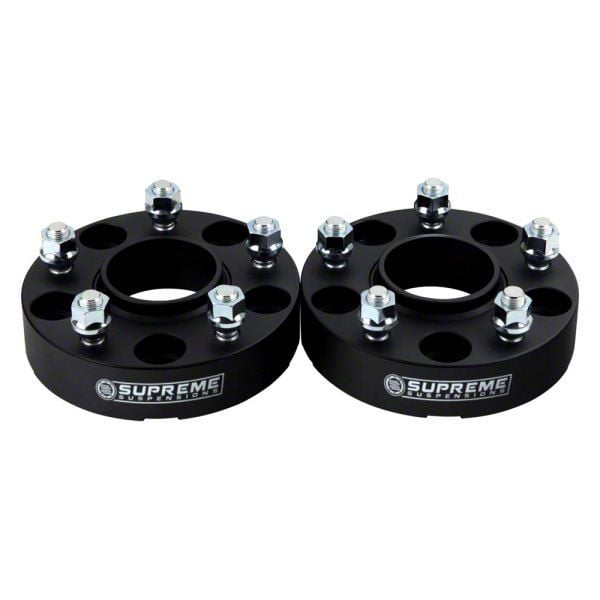 Supreme Suspensions Jeep Renegade 1Inch Pro Billet Hub Centric Wheel Spacers; Black; Set of Two
