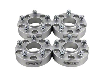 Supreme Suspensions 2-Inch Pro Billet Hub and Wheel Centric Wheel Spacers; Silver; Set of Four (87-06 Jeep Wrangler YJ & TJ)