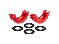 Supreme Suspensions 3/4-Inch D-Ring Shackle Isolators; Red