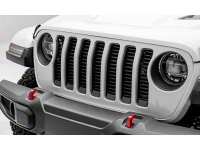T-REX Grilles Billet Series Round Grille Insert; Black (20-23 Jeep Gladiator JT w/o TrailCam, Excluding Sport & Mojave)