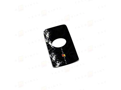 Taco Vinyl Key Fob Decal; Dark Mountains Topo (20-24 4Runner)