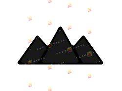 Taco Vinyl Mountain Grille Badge; All Black (Universal; Some Adaptation May Be Required)