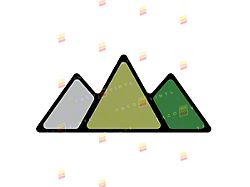 Taco Vinyl Mountain Grille Badge; Green Scheme (Universal; Some Adaptation May Be Required)