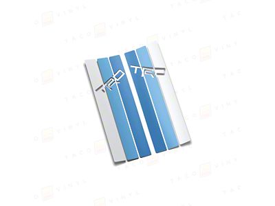 Taco Vinyl Rear Window Stripes; Blue Scheme (10-24 4Runner)