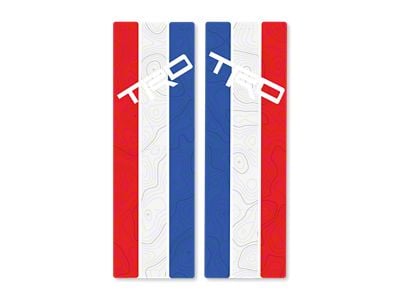 Taco Vinyl Rear Window Stripes with Topography; American Scheme (10-24 4Runner)