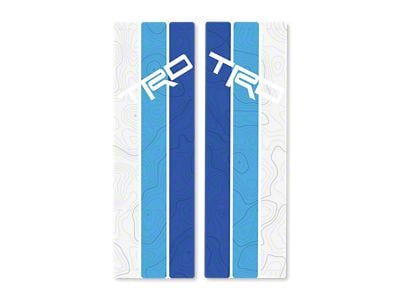 Taco Vinyl Rear Window Stripes with Topography; Blue Scheme (10-24 4Runner)