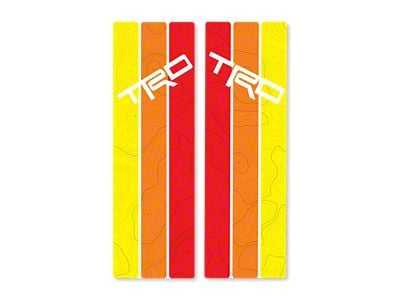 Taco Vinyl Rear Window Stripes with Topography; Classic Scheme (10-24 4Runner)