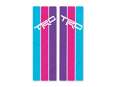Taco Vinyl Rear Window Stripes with Topography; Lady Owned Toyotas Scheme (10-24 4Runner)