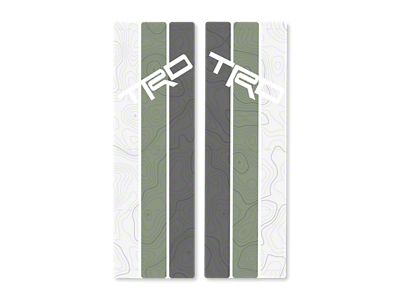 Taco Vinyl Rear Window Stripes with Topography; Lunar Rock Scheme (10-24 4Runner)