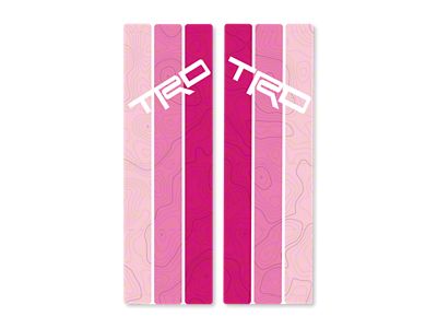 Taco Vinyl Rear Window Stripes with Topography; Pink Scheme (10-24 4Runner)