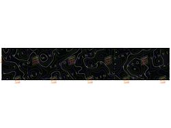 Taco Vinyl Roof Rack Wind Deflector Wrap; 52-Inch; Black with Gray Topo (Universal; Some Adaptation May Be Required)