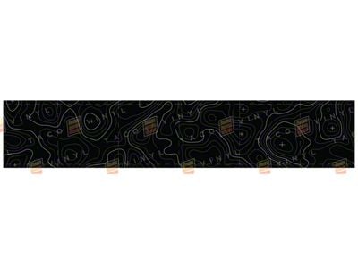 Taco Vinyl Roof Rack Wind Deflector Wrap; 52-Inch; Black with Gray Topo (Universal; Some Adaptation May Be Required)