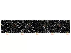 Taco Vinyl Roof Rack Wind Deflector Wrap; 58-Inch; Black with White Topo (Universal; Some Adaptation May Be Required)
