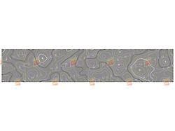Taco Vinyl Roof Rack Wind Deflector Wrap; 58-Inch; Gray with Black/White Topo (Universal; Some Adaptation May Be Required)