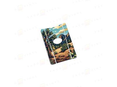 Taco Vinyl Slim Key Fob Decal; Desert Landscape (2025 4Runner)