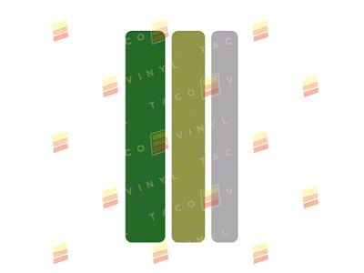 Taco Vinyl Small Universal Stripes; Green Scheme (Universal; Some Adaptation May Be Required)