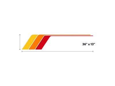 Taco Vinyl Universal Retro Side Stripes; 36-Inch; Classic Scheme (10-24 4Runner)