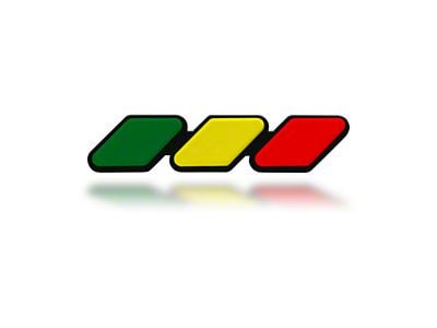 Taco Vinyl Grille Badge; Rasta Scheme (Universal; Some Adaptation May Be Required)