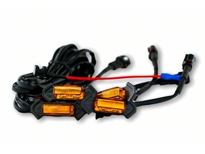 Taco Vinyl Grille Lights; Amber (16-23 Tacoma TRD Pro)