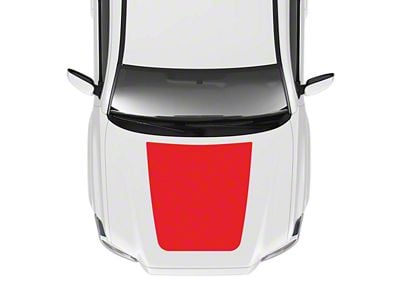 Taco Vinyl Hood Stamp Decal; All Red (16-23 Tacoma SR5, TRD Off-Road)