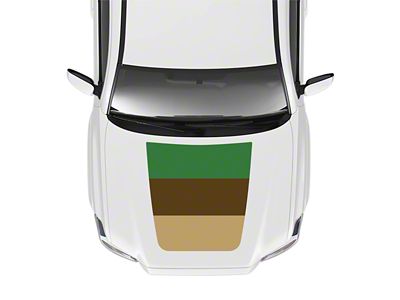 Taco Vinyl Hood Stamp Decal; Earth (16-23 Tacoma SR5, TRD Off-Road)