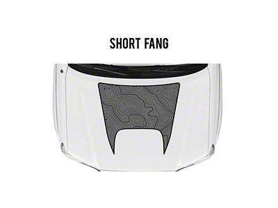 Taco Vinyl Hood Stamp Decal; Gray with Black Topography (05-15 Tacoma w/ Hood Scoop)
