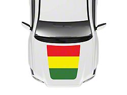 Taco Vinyl Hood Stamp Decal; Rasta (16-23 Tacoma SR5, TRD Off-Road)