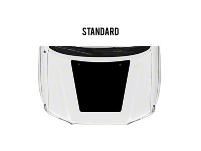 Taco Vinyl Hood Stamp Decal; Satin Black (05-15 Tacoma w/o Hood Scoop)