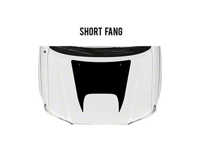 Taco Vinyl Hood Stamp Decal; Satin Black (05-15 Tacoma w/ Hood Scoop)