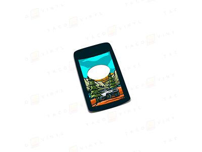 Taco Vinyl Key Fob Decal; 3rd Gen Tacoma Framed (16-23 Tacoma)