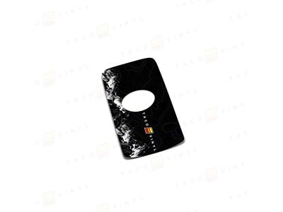 Taco Vinyl Key Fob Decal; Dark Mountains Topo (16-23 Tacoma)