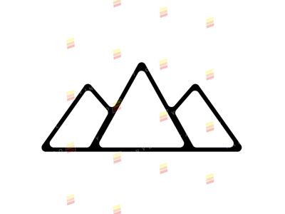 Taco Vinyl Mountain Grille Badge; All White (Universal; Some Adaptation May Be Required)