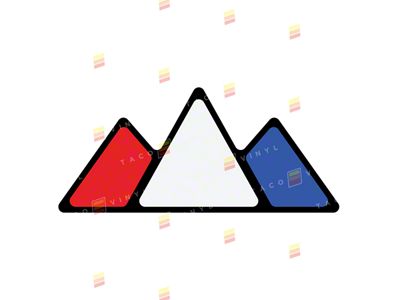 Taco Vinyl Mountain Grille Badge; American (Universal; Some Adaptation May Be Required)