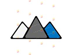 Taco Vinyl Mountain Grille Badge; Bermuda Scheme (Universal; Some Adaptation May Be Required)