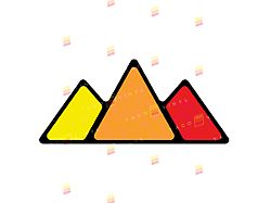 Taco Vinyl Mountain Grille Badge; Classic Scheme (Universal; Some Adaptation May Be Required)