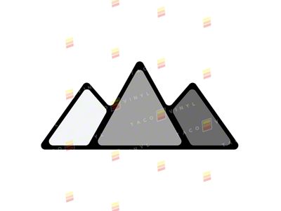 Taco Vinyl Mountain Grille Badge; Gray Scheme (Universal; Some Adaptation May Be Required)
