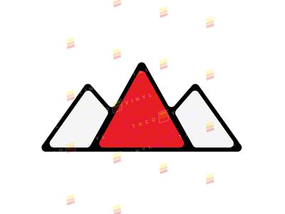 Taco Vinyl Mountain Grille Badge; Japan Scheme (Universal; Some Adaptation May Be Required)