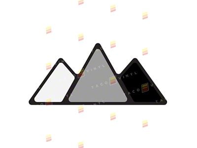 Taco Vinyl Mountain Grille Badge; Trevor Scheme (Universal; Some Adaptation May Be Required)