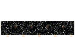 Taco Vinyl Roof Rack Wind Deflector Wrap; 52-Inch; Black with White Topo (Universal; Some Adaptation May Be Required)