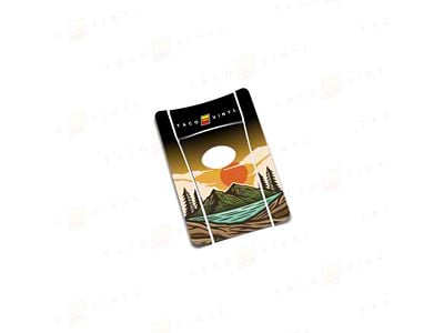 Taco Vinyl Slim Key Fob Decal; Lake Sunset (24-25 Tacoma)