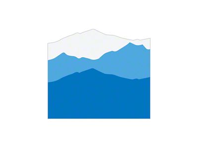 Taco Vinyl Tailgate Mountain Decal; Blue Scheme (16-23 Tacoma)