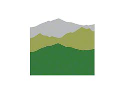 Taco Vinyl Tailgate Mountain Decal; Green Scheme (16-23 Tacoma)