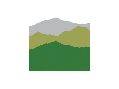 Taco Vinyl Tailgate Mountain Decal; Green Scheme (16-23 Tacoma)