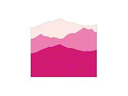 Taco Vinyl Tailgate Mountain Decal; Pink Scheme (16-23 Tacoma)