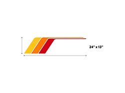 Taco Vinyl Universal Retro Side Stripes; 24-Inch; Classic Scheme (05-23 Tacoma)